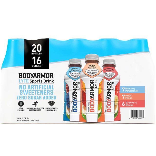 BODYARMOR LYTE Sports Drink, Variety Pack, 16 Fluid Ounce (Pack of 20