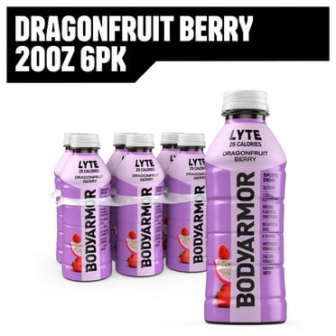 BODYARMOR Lyte Dragonfruit Berry Electrolyte Sports Drink, 20 fl oz, 6 Pack Bottles