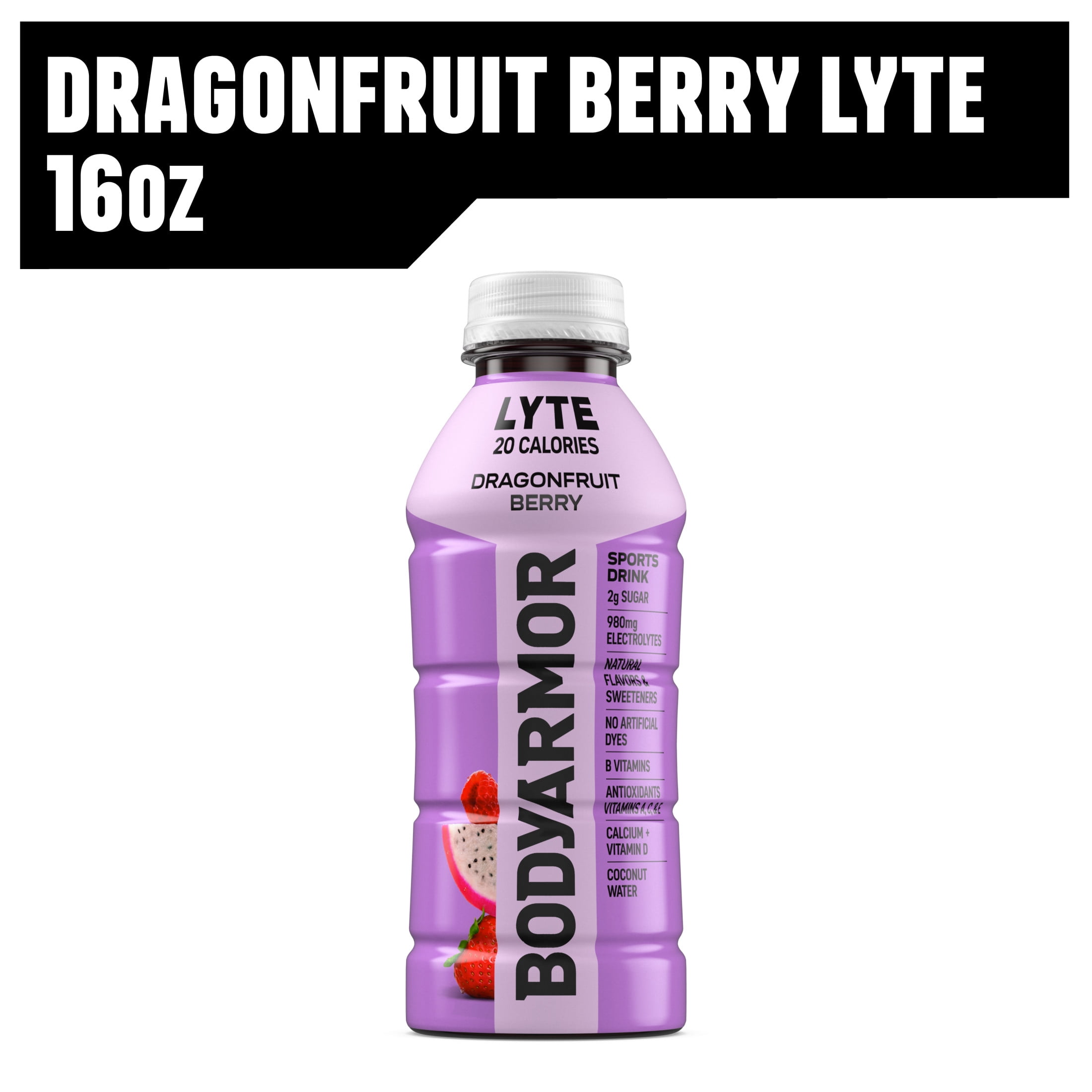 BODYARMOR Lyte Dragonfruit Berry Electrolyte Sports Drink, 16 fl oz Bottle