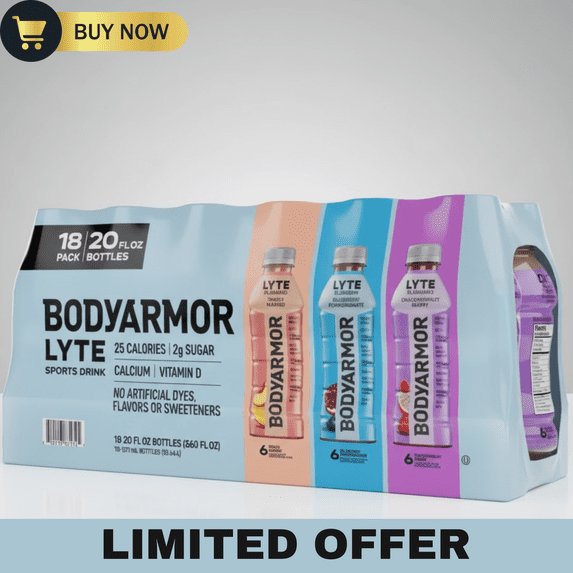 BODYARMOR Lyte Sports Drink, Variety Pack, 20 fl oz Bottles, Pack of 18 ๐งโก๐ฅญ๐๐
