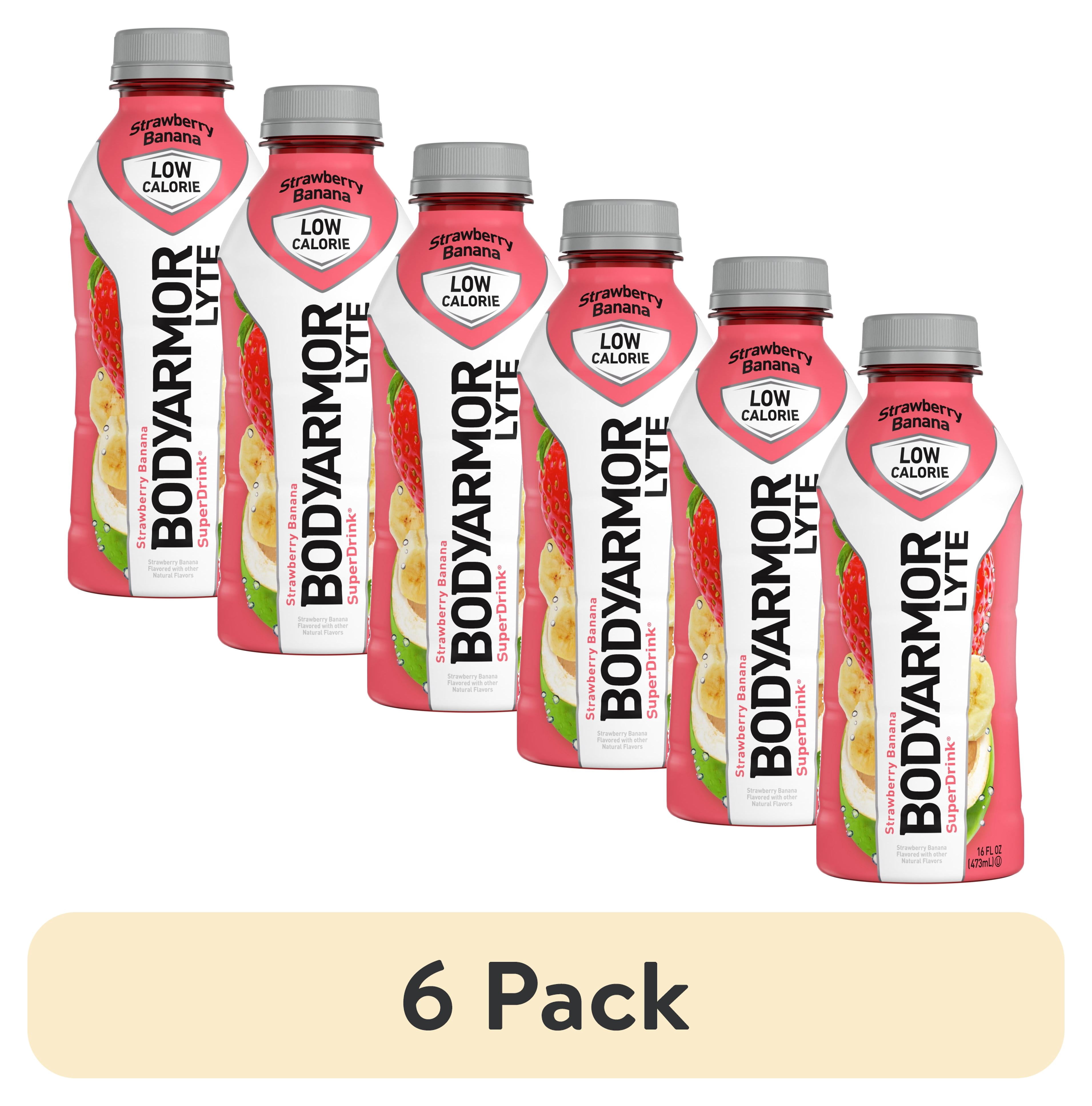 (6 pack) BODYARMOR Lyte Strawberry Banana Sports Drink, 16 fl oz Bottle