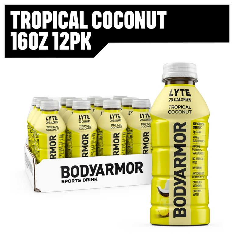LYTE Sports Drink, Tropical Coconut, 16 oz Bottle, 12/Pack LYTE Sports Drink, Tropical Coconut, 16 oz Bottle, 12/Pack