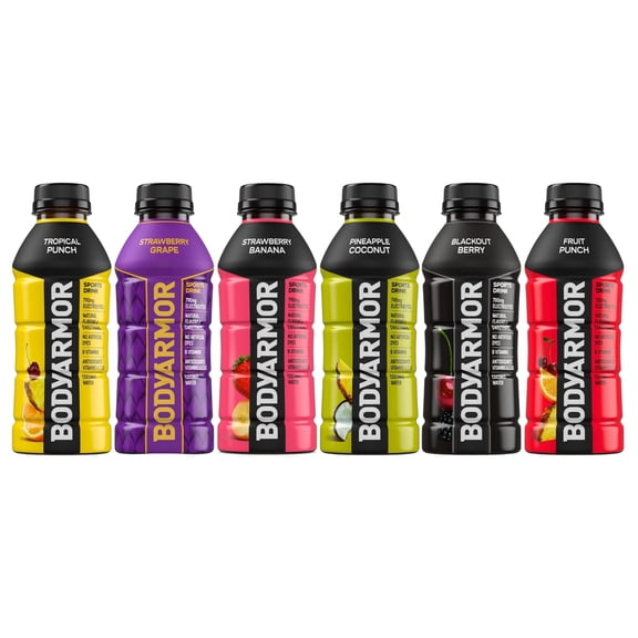 BODYARMOR Sports Drink 6Flavor Variety Pack, 12 Bottles, 16 oz