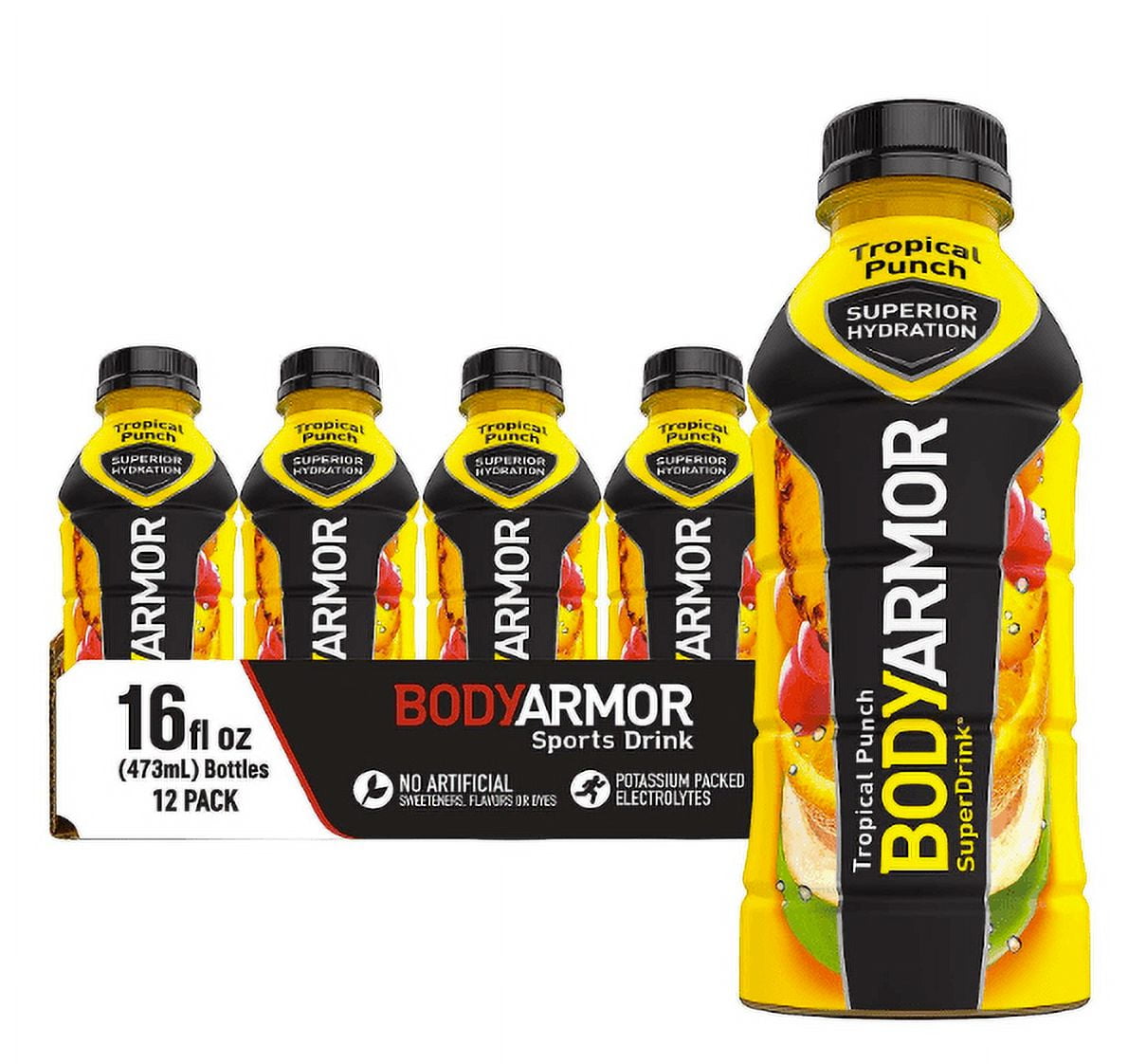 BODYARMOR Sports Drink Sports Beverage, Tropical Punch, Natural Flavor With Vitamins, Potassium