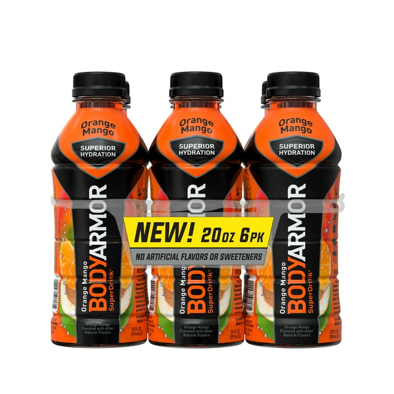 BODYARMOR Sports Drink Orange Mango 20 fl oz 6 Pack