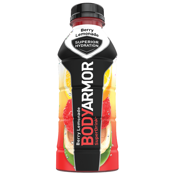 BODYARMOR Sports Drink Sports Beverage, Berry Lemonade, Natural Flavors With Vitamins, Potassium-Packed Electrolytes, No Preservatives, Perfect For Athletes, 16 Fl Oz (Pack of 12)