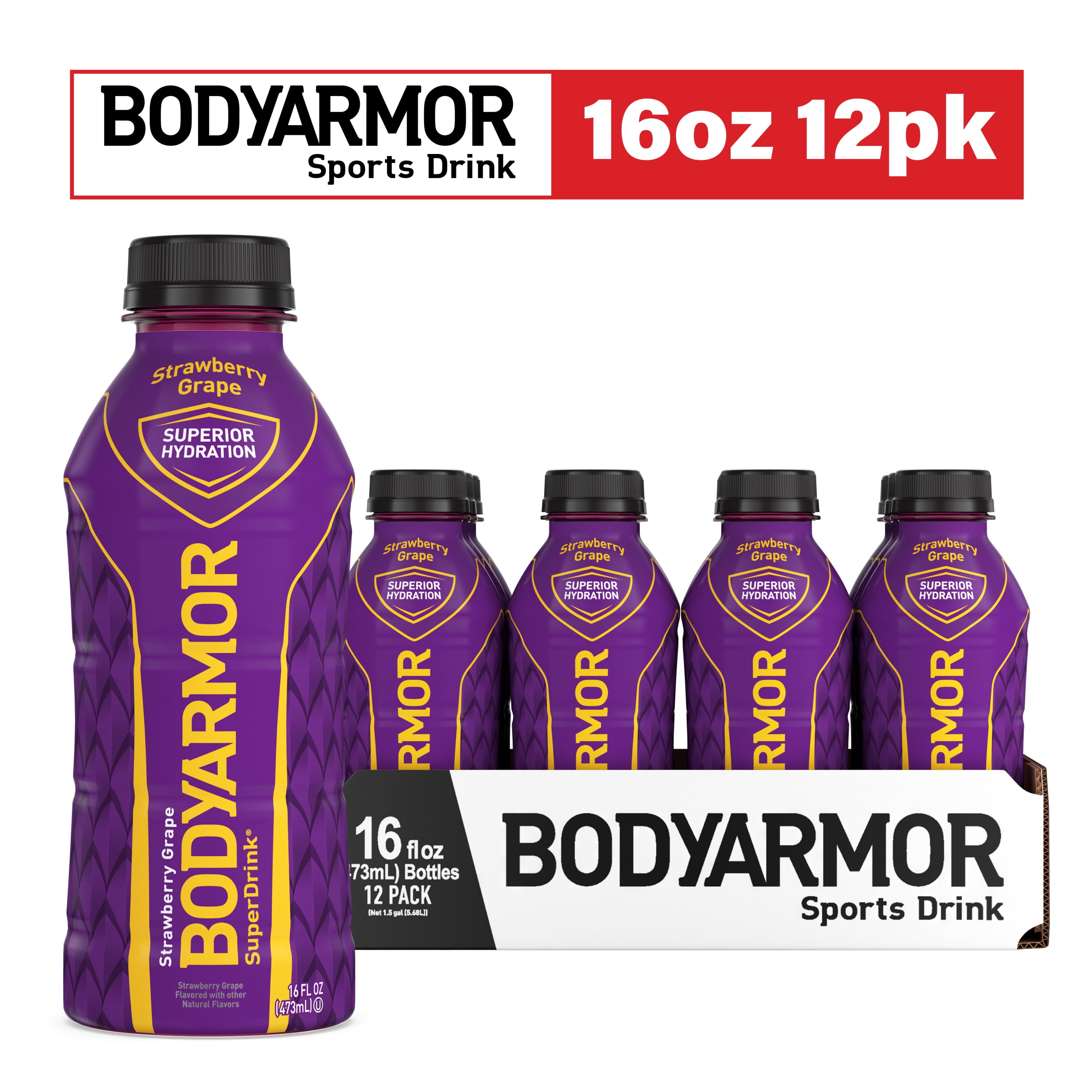 BODYARMOR Sports Drink Strawberry Grape, Coconut Water Hydration