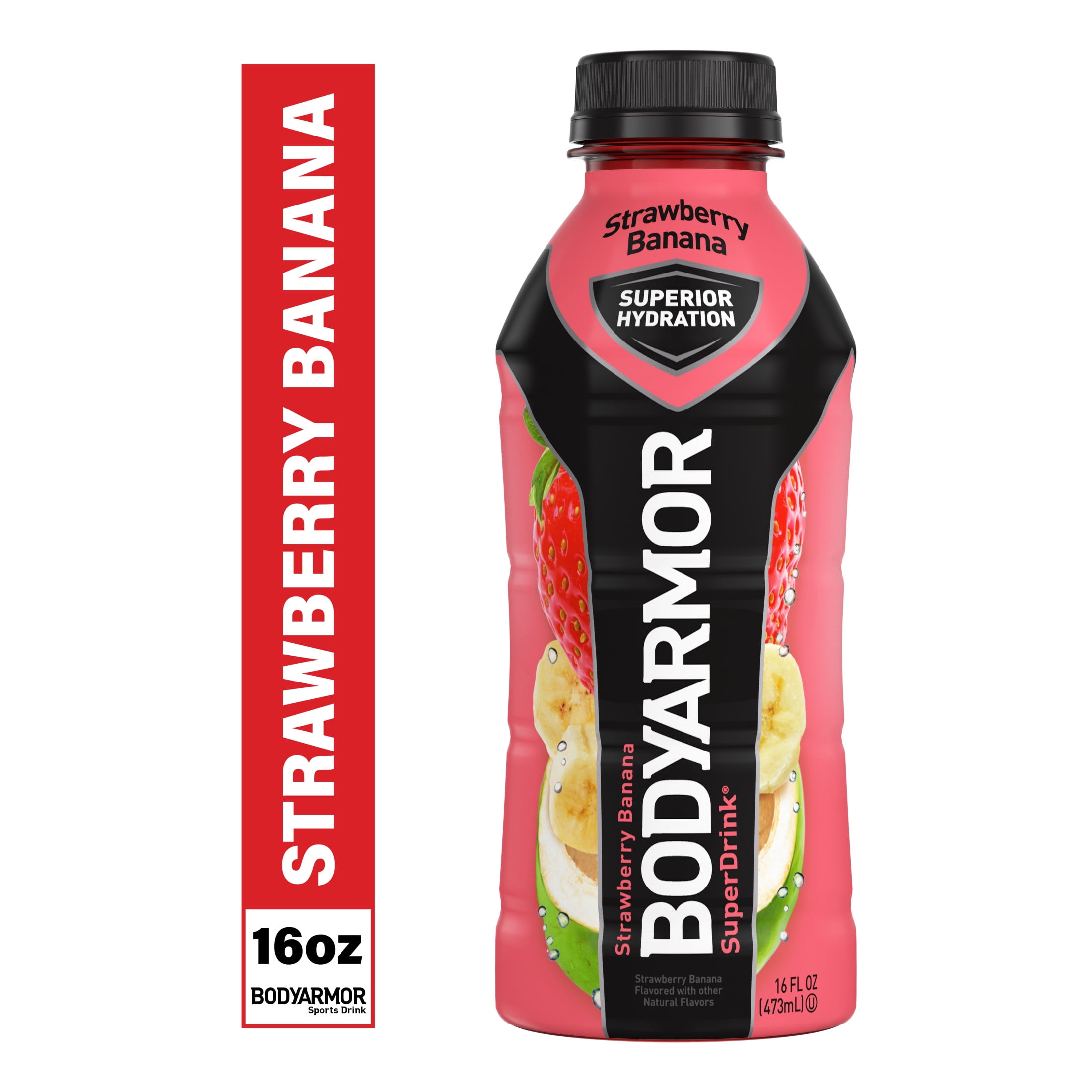SuperDrink Sports Drink, Strawberry Banana, 16 oz Bottle, 12/Pack SuperDrink Sports Drink, Strawberry Banana, 16 oz Bottle, 12/Pack