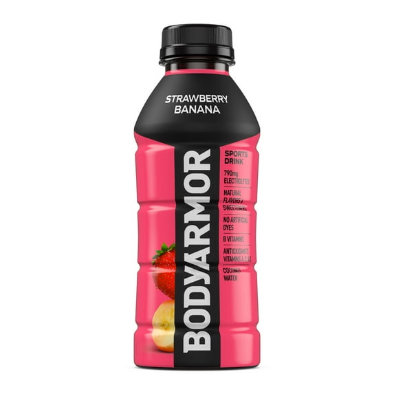 BODYARMOR Strawberry Banana Electrolyte Sports Drink, 16 fl oz Bottle