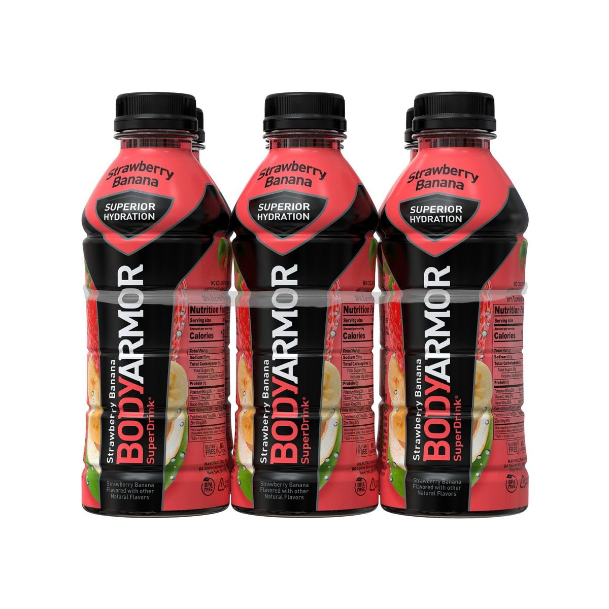 BODYARMOR Strawberry Banana Sports Drink - 6pk/20 fl oz Bottles - Pack of 2