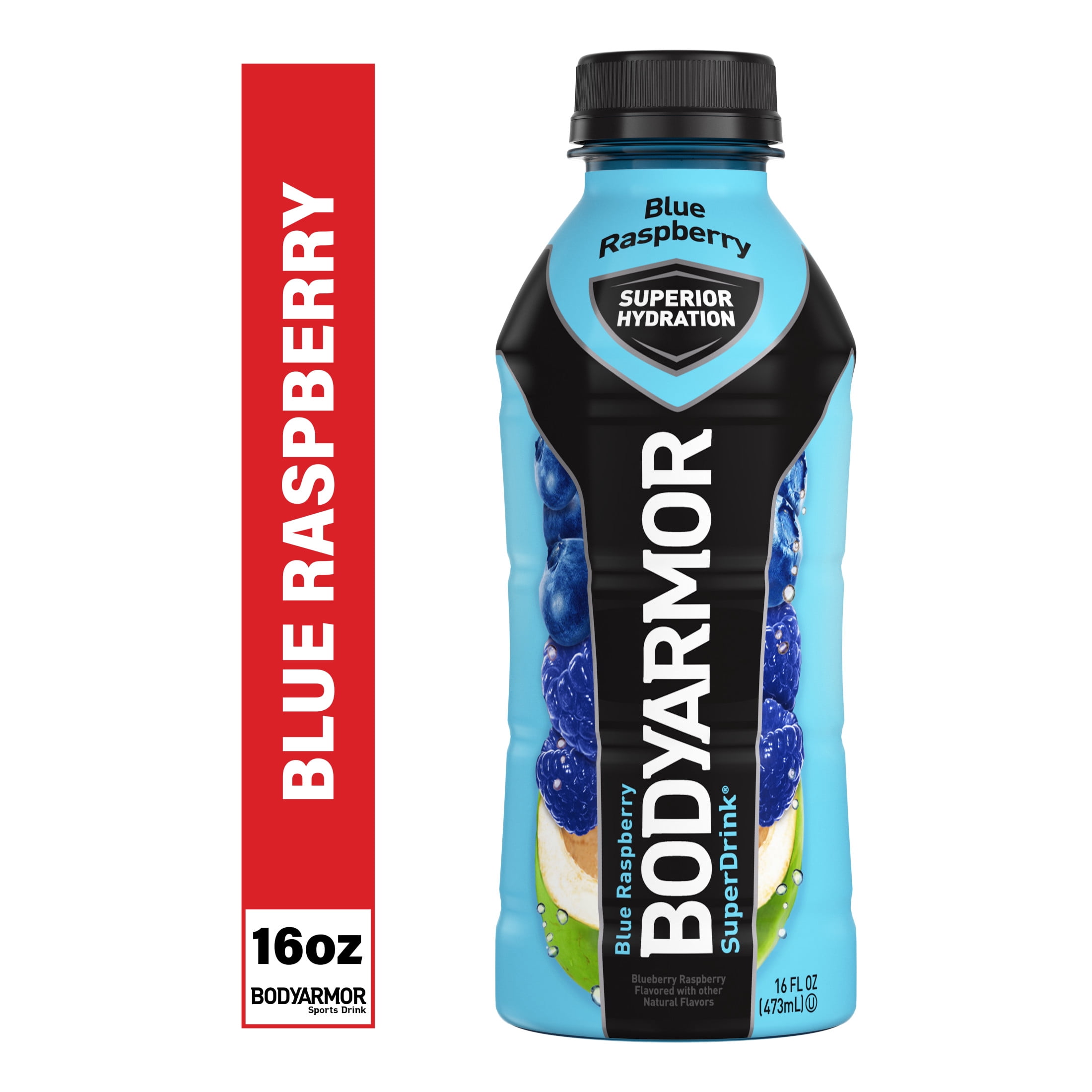 BODYARMOR SuperDrink Blue Raspberry Sports Drink,16 fl oz Bottle