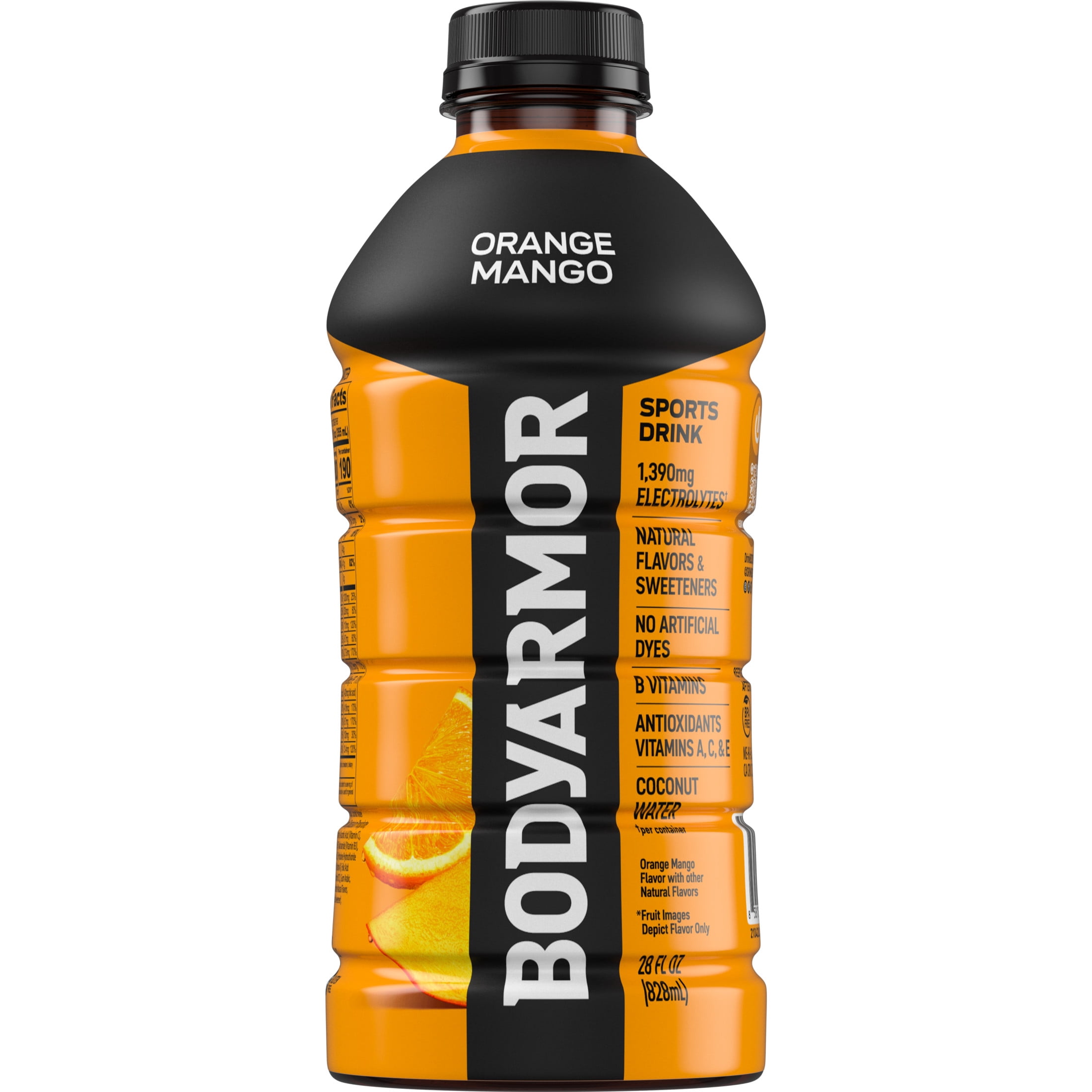BODYARMOR Orange Mango Electrolyte Sports Drink Bottle, 28 fl oz
