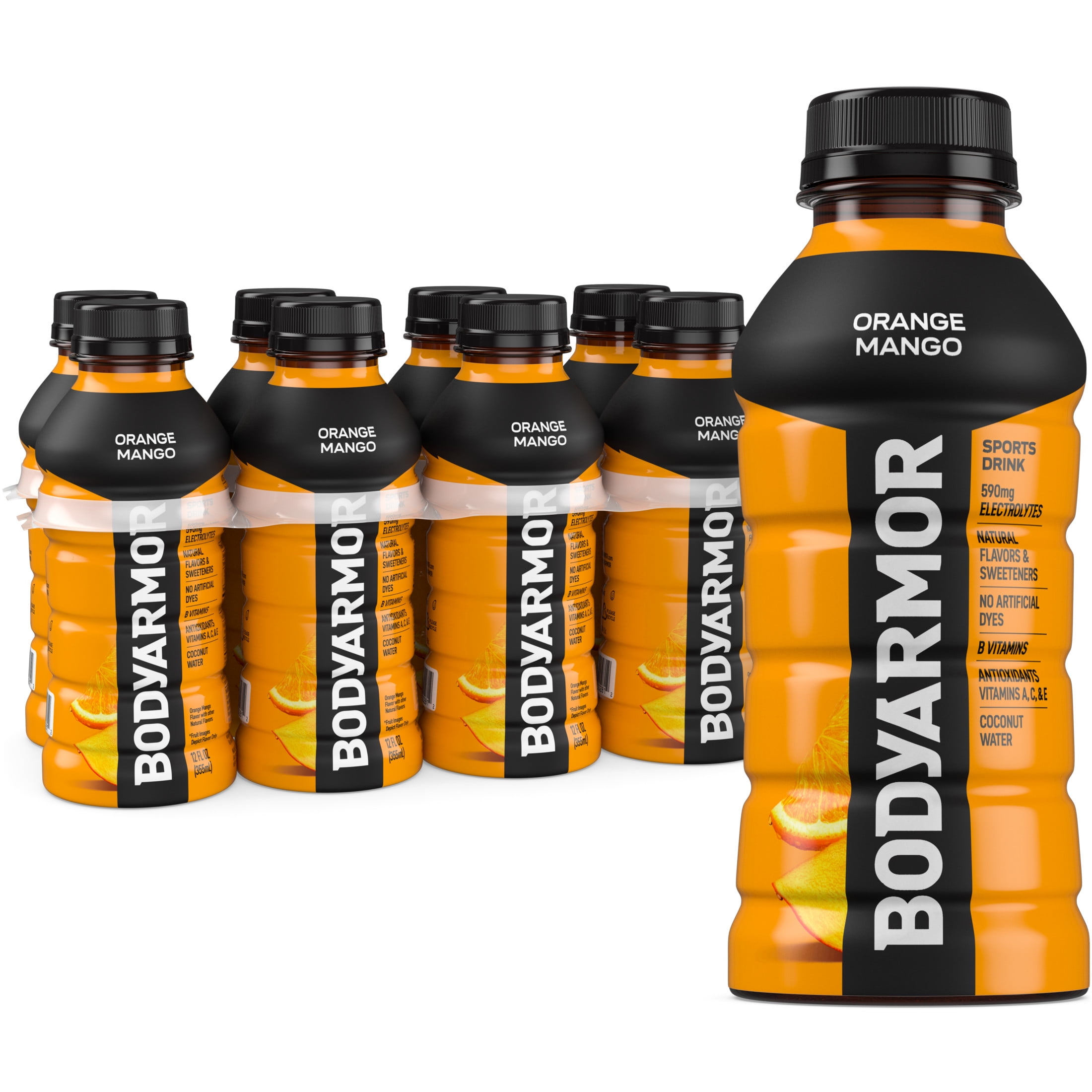 BODYARMOR Orange Mango Electrolyte Sports Drink, 12 fl oz, 8 Pack Bottles