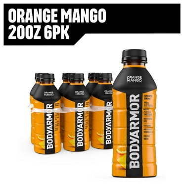 BODYARMOR Orange Mango Electrolyte Sports Drink, 20 fl oz, 6 Pack Bottles