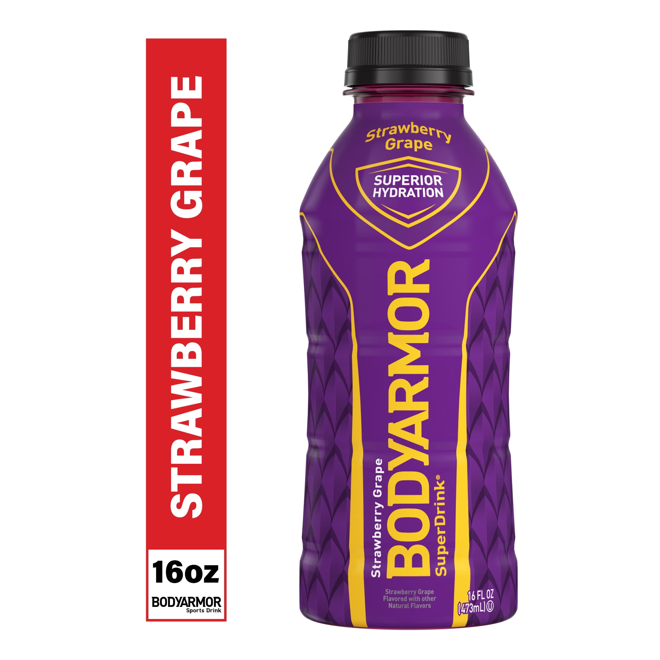 BODYARMOR SuperDrink Strawberry Grape Electrolyte Drink, 16 fl oz Bottle