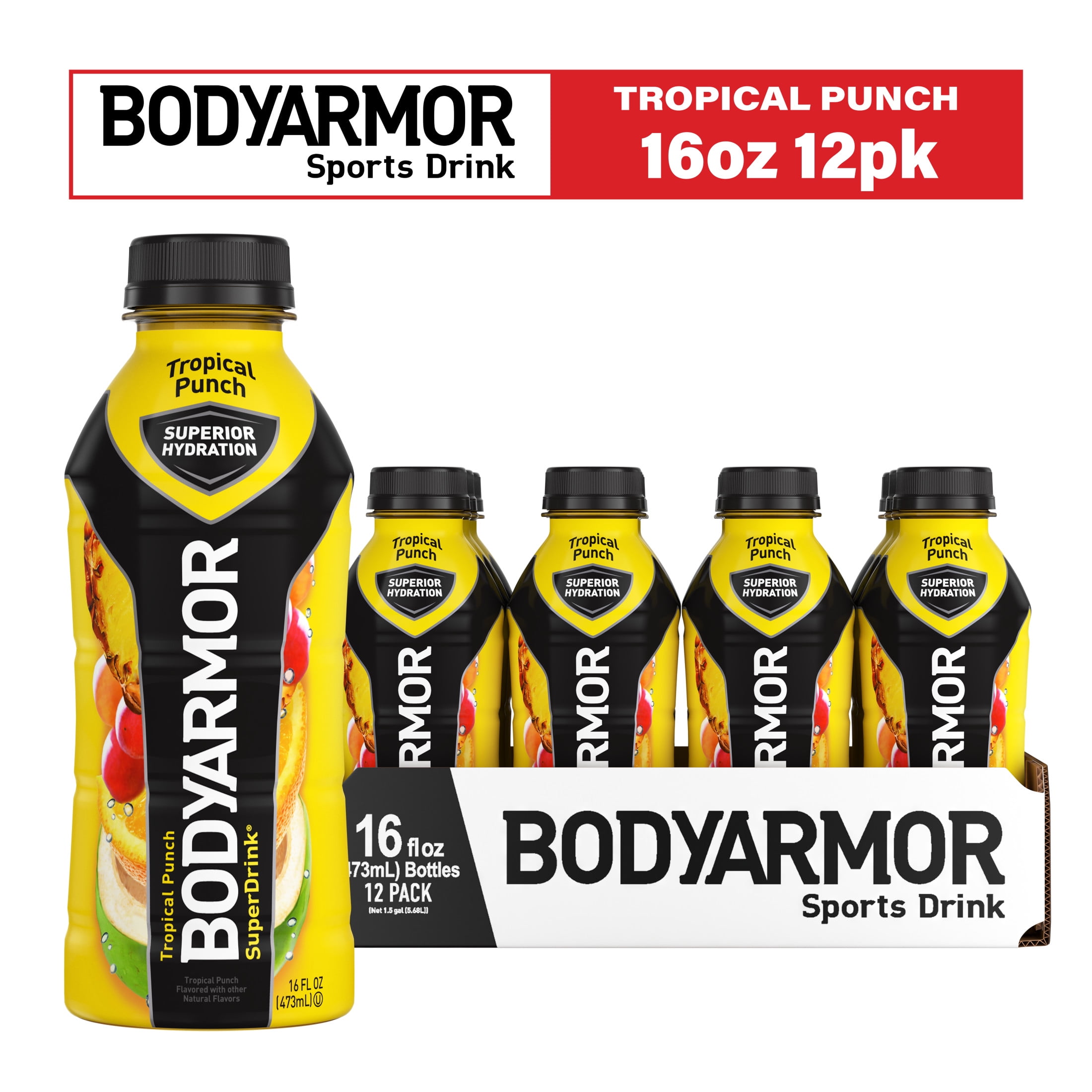 SuperDrink Sports Drink, Tropical Punch, 16 oz Bottle, 12/Pack SuperDrink Sports Drink, Tropical Punch, 16 oz Bottle, 12/Pack