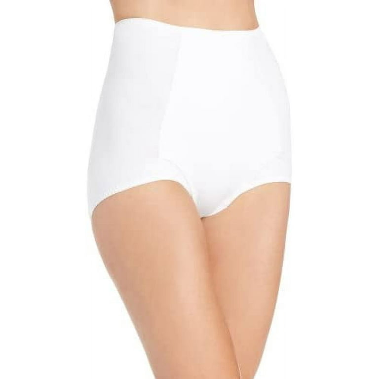 BODYSLIMMERS NANCY GANZ Women's Tumm-Ee Breef Cotton Moderately Shaping  Full Brief Panty, White, Small 