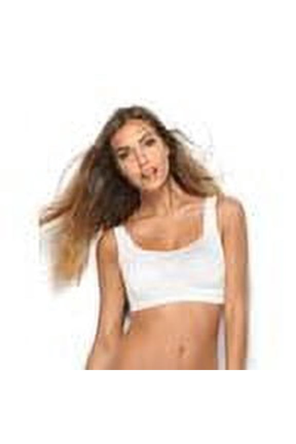 BODYeffect 110577 White Elastic Push-up Bra Wide Shoulder top Band with Breast Support Effect, 100% Made in Europe (S/M)