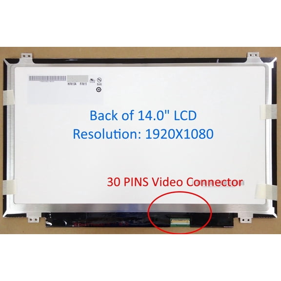 BOE NT140FHM-N41 V8.0 LED LCD Screen Display eDP FHD 1920X1080P Replacement 14"