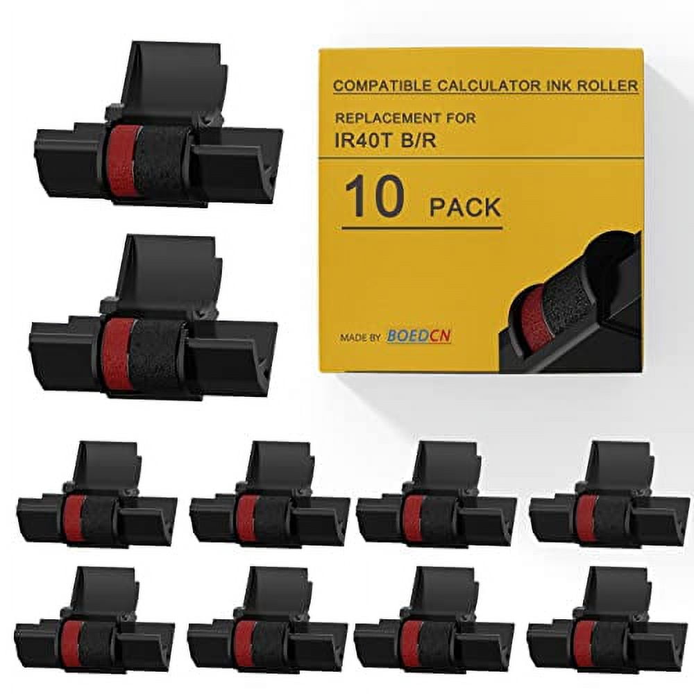 BOEDCN 10 Pack Compatible IR40t Calculator Ink Roller Replacement for