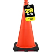 BOEN 28 in Orange Non-Reflective Traffic Cone, 7 lb Work Zone Safety, 1 Pack