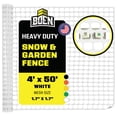 thumbnail image 1 of BOEN 4' x 50' Heavy-Duty White Plastic Mesh Snow Fence for Garden, Deer and Pets, 1 of 5