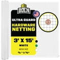 thumbnail image 1 of BOEN Plastic Mesh Hardware Netting, Tree Guard Barrier from Rabbits, Deer and Rodents, Deck Guard, Indoor or Outdoor Balcony Safety Net for pet or Child (3' x 15', White), 1 of 7