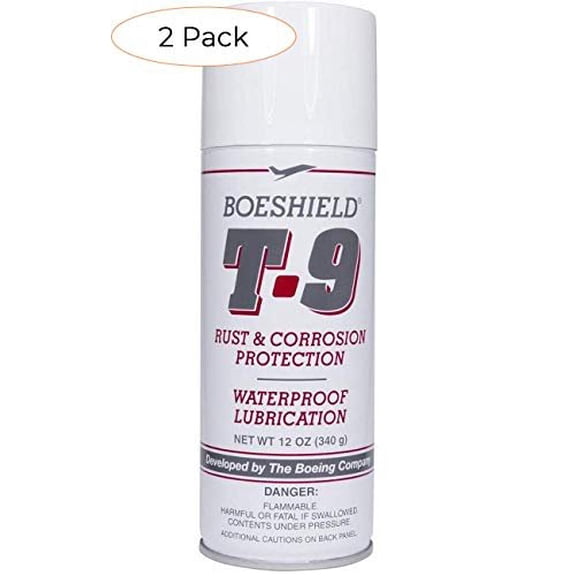 BOESHIELD T-9 Rust & Corrosion Protection/Inhibitor and Waterproof Lubrication, 12 oz. Pack 2