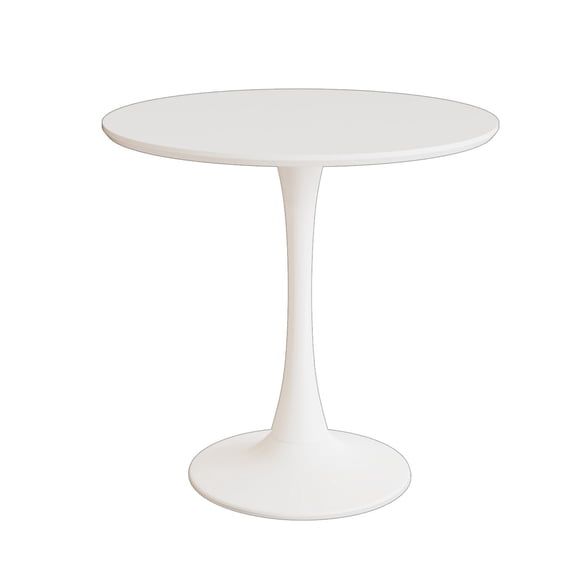 BOFANG 31.5" Round Tulip Table with Pedestal Base,White