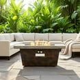 BOFANG 42 inch Outdoor Propane Fire Pit Table, 50000 BTU with Cement Texture
