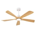 thumbnail image 1 of 52 inch Ceiling Fan with Light, Solid Wood Blades DC Motor Remote Control, 1 of 9