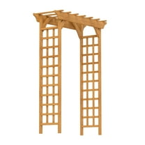 BOFANG 63'' Light Brown Wood Arbors, Sturdy Plant Trellis for Ceremonies and Garden
