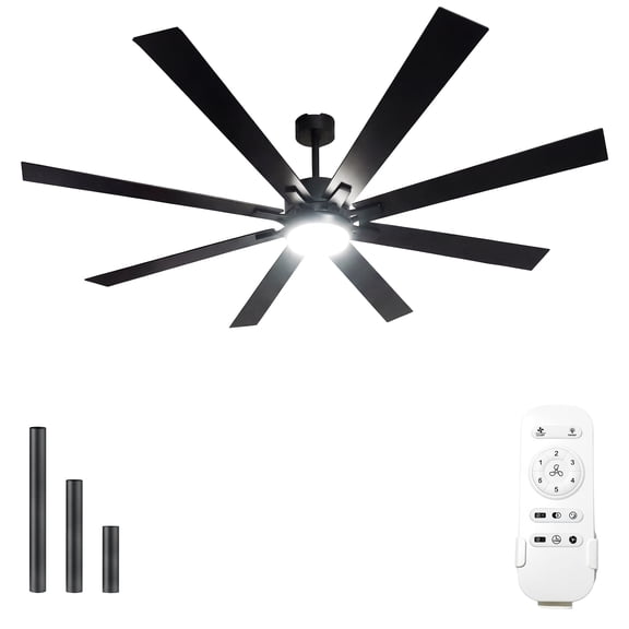 BOFANG 72" Smart WiFi Ceiling Fan with Light & Remote, Alexa, Quiet DC Motor