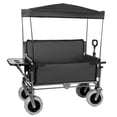 thumbnail image 1 of BOFANG All-Terrain Folding Wagon Cart 3-in-1 with Bench, Canopy, and Table, 500lbs Heavy Duty for Garden, Fishing,Black, 1 of 10