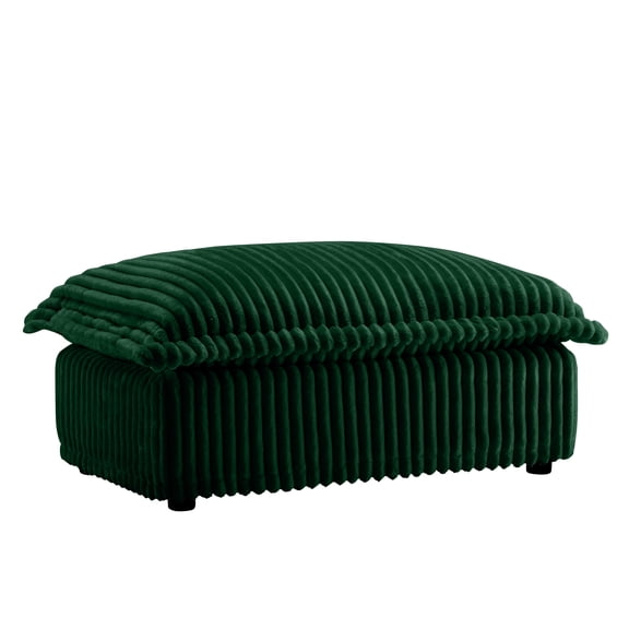 BOFANG Extra Long Ottoman with Removable Cover, Corduroy Bench & Lounge Seat,Green