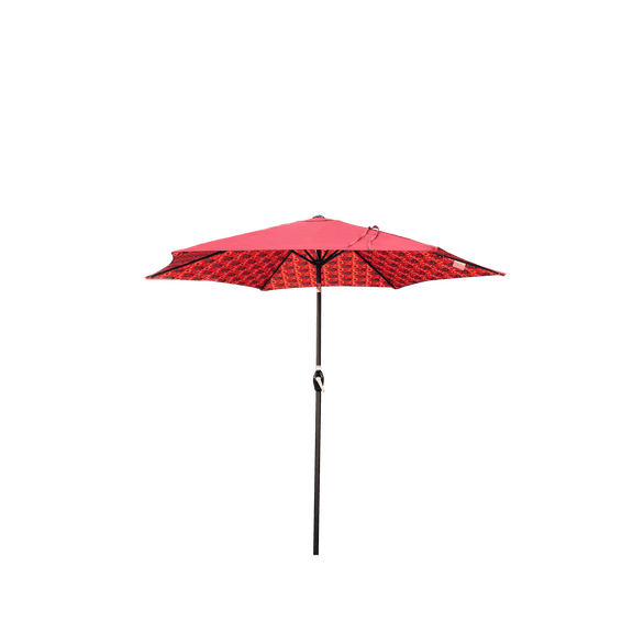 BOFANG Hexagon Patio Umbrella 9 FT - Crank Tilt, Fade Resistant,Pattern Orange