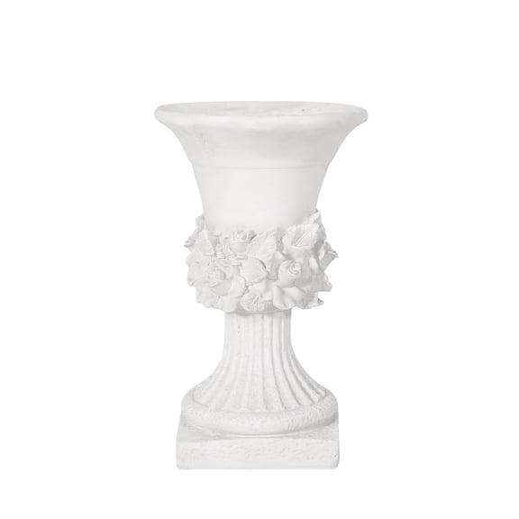 BOFANG MGO Antique White Garden Urn Planter, Lightweight Concrete Outdoor Decor