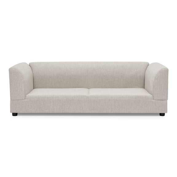 BOFANG Modern Pet Sofa for Medium Large Dogs, with Supportive Backrest & Armrests, Linen Fabric,Beige