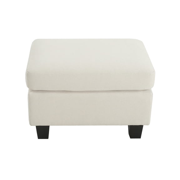 BOFANG Multi-Functional Upholstered Ottoman, Accent Footstool & Side Table with Birch Wood Legs,Beige