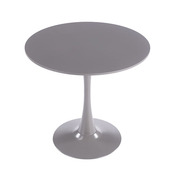 BOFANG Round Tulip Table with Pedestal Base, Mid-Century Style Dining or Coffee Table,Grey