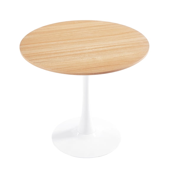BOFANG Round Tulip Table with Pedestal Base, Mid-Century Style Dining or Coffee Table,Oak