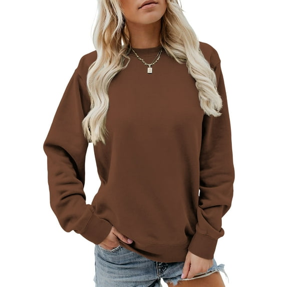 BOFAOQI Sweatshirt Women Crewneck Fall Season Long Sleeve Cozy Weather Casual Loose Lover Pullover