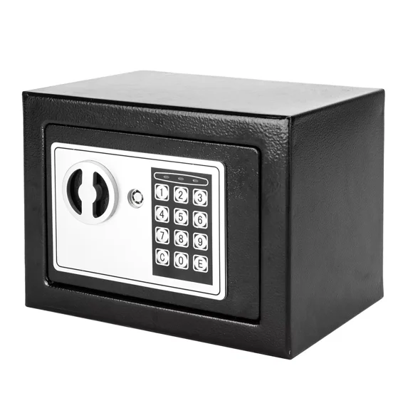 BOFEER Fireproof Small Safe Box Digital Electronic Security Box with Keys for Home, Steel Lockable Password Security Box for Store Money Jewelry Document