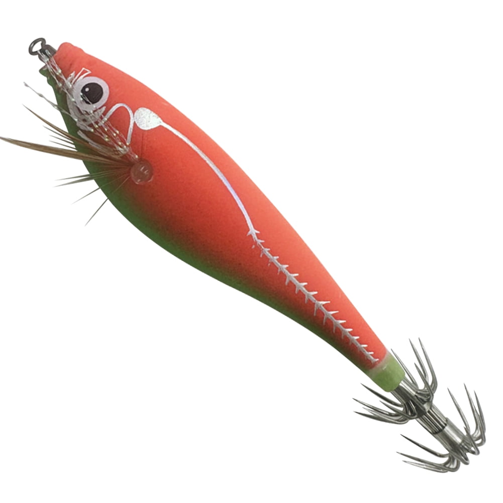 BOFEER Fluorescent Fishing Lure BuiltIn Bead Cuttlefish Hard Bait Glow