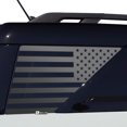 thumbnail image 1 of BOGAR TECH DESIGNS Precut American Flag Rear Side Quarter Window Decal Stickers Compatible with Ford Bronco 2021, Matte Black, 1 of 4