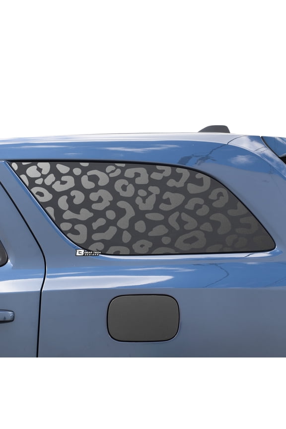 - Precut Leopard Cheetah Rear Side Quarter Window Decal Stickers Compatible with Dodge Durango 2014-2021, Matte Black