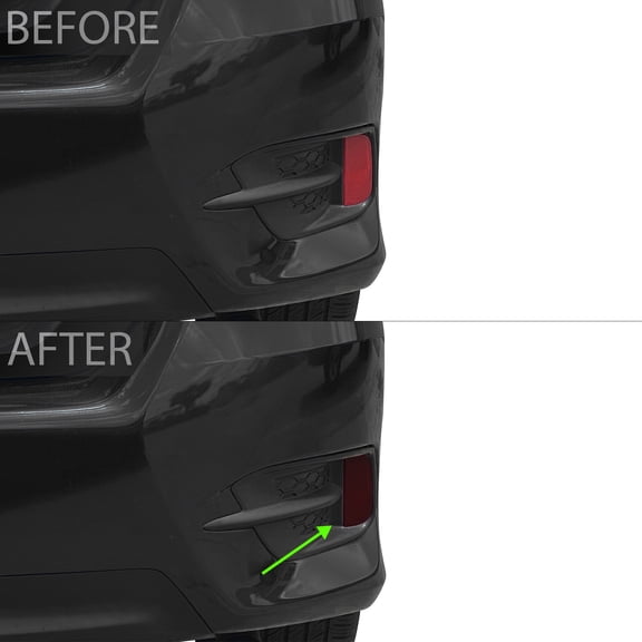 BOGAR TECH DESIGNS Rear Bumper Reflectors Tint Kit Compatible with and Fits Honda Civic Sedan 2016-2021, Dark Smoke