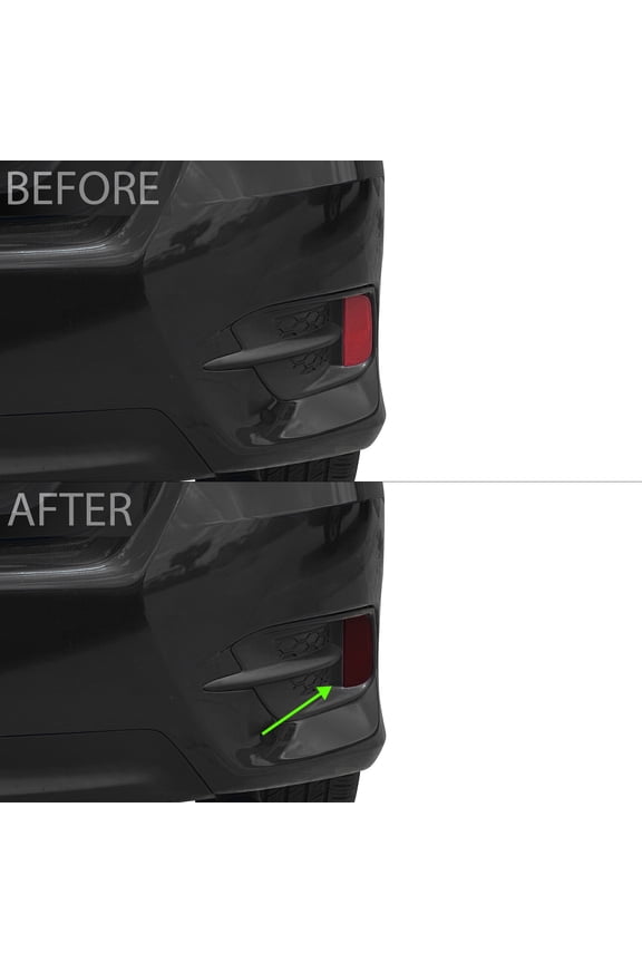 Rear Bumper Reflectors Tint Kit Compatible with and Fits Honda Civic Sedan 2016-2021, Dark Smoke
