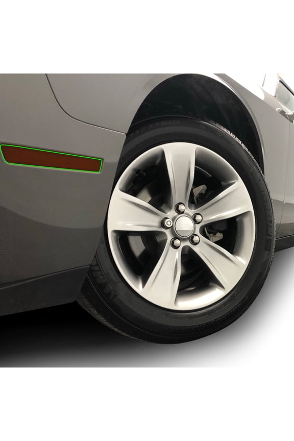 Sidemarkers Rear Reflectors Tint Kit Compatible with and Fits Dodge Challenger 2015-2021, Dark Smoke