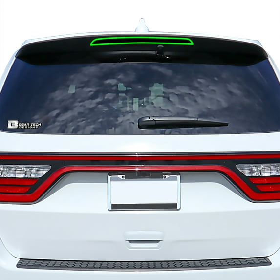 BOGAR TECH DESIGNS Tinted Third Brake Light Rear Overlay Tint Covers Compatible with Dodge Durango 2021, Dark